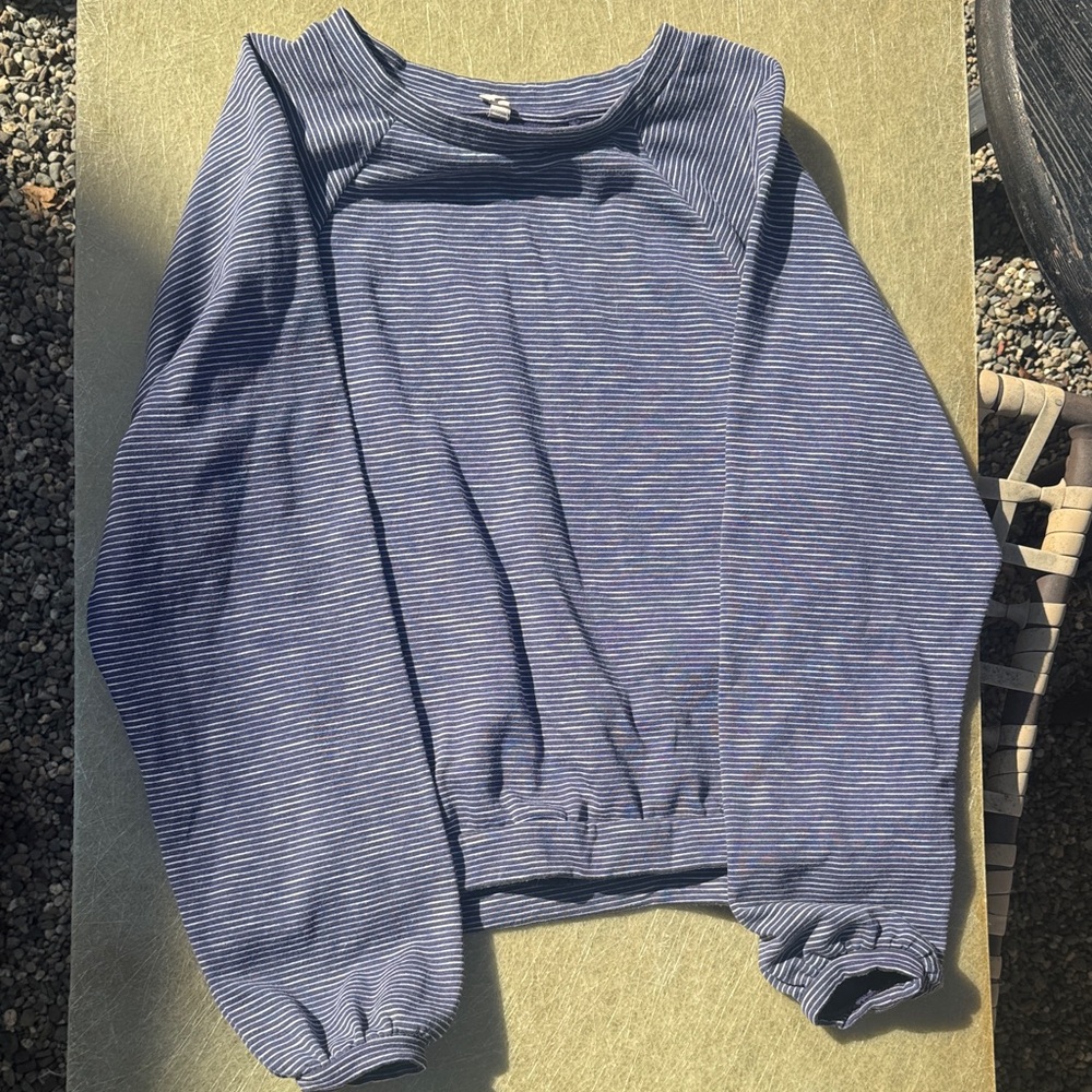 Lucy purple Striped Hoodie